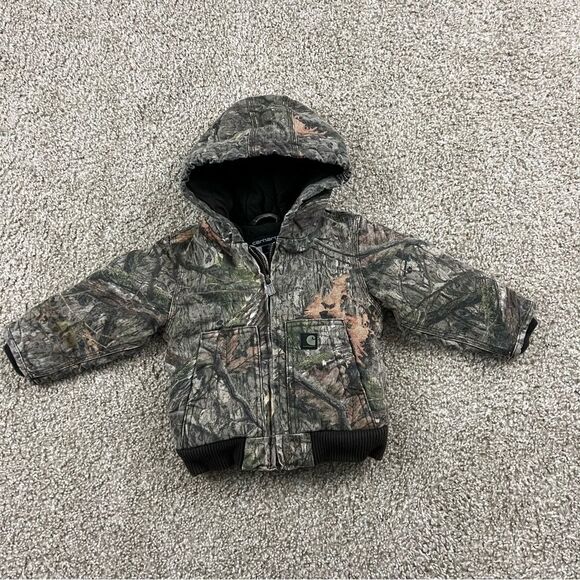 Carhartt Other - Carhartt quilt lined camo duck jacket baby 18 M